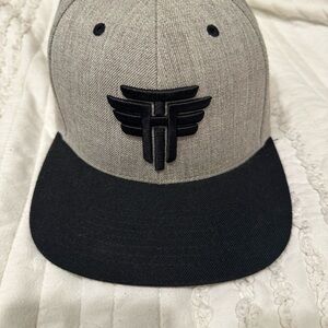 Gray and Black Logo snap back